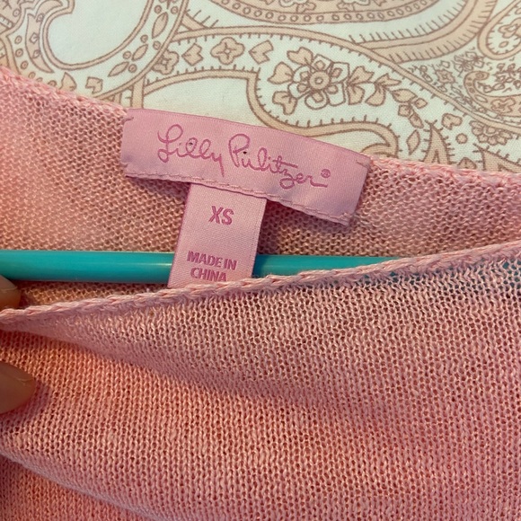 Lilly Pulitzer Pink Linen Alana Pullover XS - Picture 8 of 9